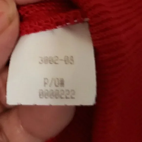 Elkhan Red Crewneck Sweater 100% Cotton Knit Pullover RedLarge